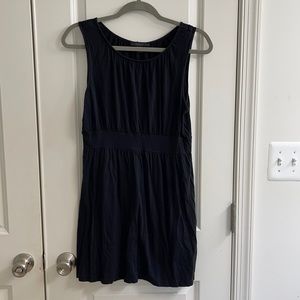Black Cotton Tank Empire Waist Dress